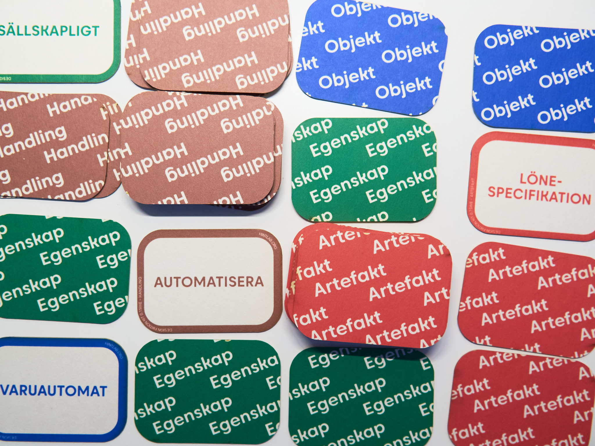 Swedish translated Design Fiction Kit cards